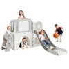 8-in-1 Toddler Slide and Climber Playset with Basketball Hoop, Tunnel, Rocking Toy, Telescope & Storage Space, Indoor & Outdoor Kids Playground Set - 2 of 4