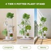 Metal Plant Shelf, Flower Shelf with 4 Levels, Flower Stand, Garden, Plant Stairs, Multi-Levels, for Indoor Balcony, Living Room, Outdoor - 2 of 4
