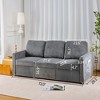 SKRAN Retractable 3 Seater Sofa, Easy To Assemble, Suitable For Living Rooms, Apartments And Flexible Sofas For Small Spaces, Gray Corduroy - 3 of 4
