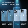BONGEEK Designed for iPhone 13 Pro Case Clear, Transparent Shockproof Protective Bumpers Tempered Glass Phone Cases for iPhone 13 Pro 6.1 inch - 2 of 4