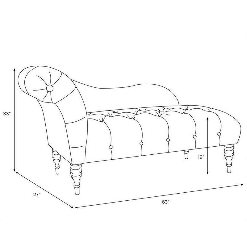 Skyline Furniture Custom Upholstered Tufted Chaise, 4 of 7