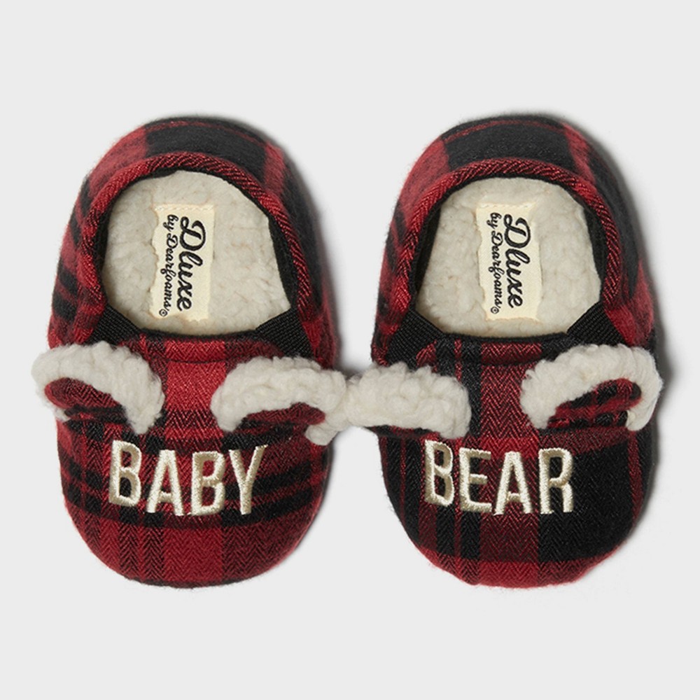 Dluxe by Dearfoams Family Matching Baby Bear Clog Slippers - Red 3-6M