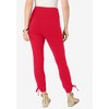 Roaman's Women's Plus Size Lace-Up Capri Leggings - 3 of 4