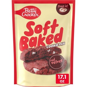 Betty Crocker Soft Baked Red Velvet Cookie Mix - 17.1oz - 1 of 4