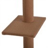 PawHut Floor to Ceiling Cat Tree Cat Climbing Tower with Sisal-Covered Scratching Posts Natural Cat Tree Activity Center for kittens - image 4 of 4