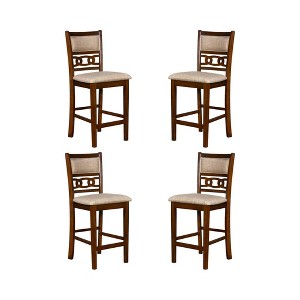 New Classic Furniture,Gia Cherry Wood Counter Chair With Fabric Seat (Set Of 4) - 1 of 4