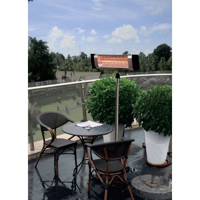 Silver Infrared Electric Pole Mounted Outdoor Heater with Remote