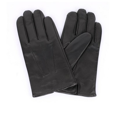 Karla Hanson Men's Genuine Leather Touch Screen Gloves - Black : Target