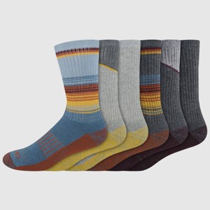 Dickies Men's 6pk Moisture Control Crew Socks - Gray 6-12: Cotton-Polyester Blend, Tagless, Midweight Knit, Machine Washable - 1 of 4