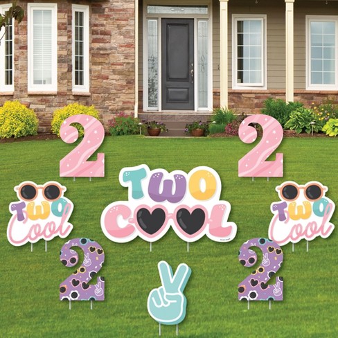 Cheerful Happy Birthday Yard Sign and Outdoor Lawn Decorations Colorful  Birthday Party Yard Signs Set of 8 