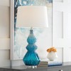 Possini Euro Design Coastal Table Lamp 30 3/4" Tall Blue Art Glass Off White Drum Shade for Living Room Bedroom Beach House Home - 2 of 4