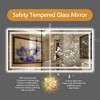 FONTOI Round Bathroom Mirror with Thin Frame Polished Edge Anti Fog Glass and Moisture Resistant Protection for Modern Vanity, White, 24"*32"*2.68" - 2 of 4