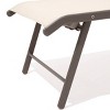 2pk Outdoor Aluminum Chaise Lounge Chairs with Armrests - Light Brown - Crestlive Products - image 3 of 4