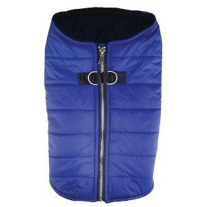 Doggie Design Zip-up Dog Puffer Vest - Navy Blue - 1 of 3