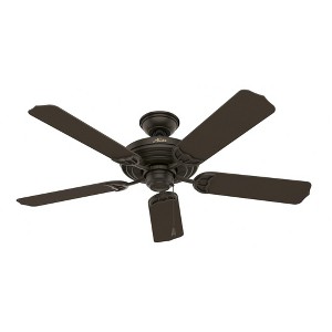 Hunter 52" Sea Air Ceiling Fan New Bronze Finish - Walnut Blades, 5 Blades, Wet Rated, Pull Chain Control, Perfect for Outdoor Spaces - 1 of 4