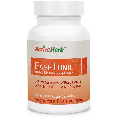 Active Herb Ease Tonic Herbal Supplement Capsules 80 count