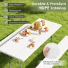 Tangkula Folding Picnic Table w/ 2 Benches 6 FT Camping Table Set w/ All-Weather HDPE Tabletop White - 4 of 4