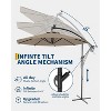 TackView 10FT Cantilever Patio Umbrella with Cross Base, Outdoor Offset Market Umbrella, for Backyard Lawn Garden and Pool - 4 of 4
