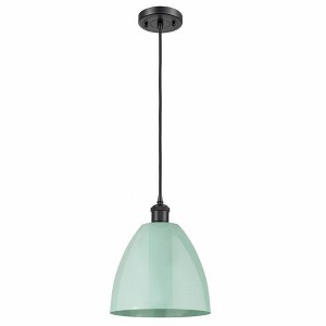 Plymouth Dome - 1 Light Cord Hung Mini Pendant In Industrial Style-12.88 Inches Tall and 9 Inches Wide - 1 of 1