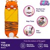 Happy Nappers: Pillow & Sleepy Sack: Medium - Tiger Tobi - 54 x 20", 2-In-1: Plush Animal Opens Into Sleeping Bag, Soft Play & Nap Character, Kids 3+ - 3 of 4