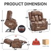 Power Lift Recliner Chair,Rising Recliner Chair With Vibration Massage And Lumbar Heating,Cup Holders,Reclining Chairs For Seniors-Cuddlewood - 4 of 4