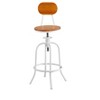 The Lakeside Collection Adjustable Swivel Stool with Back - White - 3 of 4