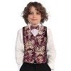 Gioberti Boy's 4pc Paisley Vest Set - 4 of 4