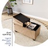 StorageBud Storage Ottoman for Bedroom End of Bed, Faux Leather Storage Bench, Large Storage Ottoman Bench, Entryway Bench with Storage - 2 of 4