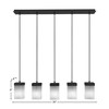 Toltec Lighting Nouvelle 5 - Light Chandelier in  Espresso with 4" Square White Muslin Shade - 2 of 2