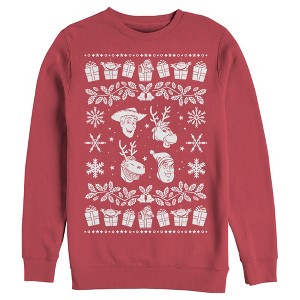 Men's Toy Story Ugly Christmas Toys Sweatshirt - 1 of 3