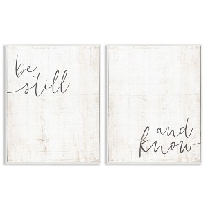 Stupell Industries Be Still & Know Spiritual Calligraphy, 11" x 14" - 1 of 4