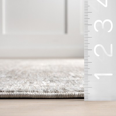Handmade Beige Medallion Synthetic Indoor Runner Rug