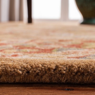 Beige and Rust Hand-Tufted Wool Area Rug, 3' x 5'