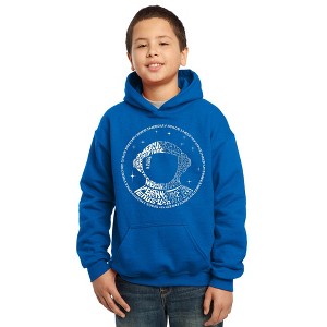 LA Pop Art Boy's Word Art Hooded Sweatshirt - I Need My Space Astronaut - 1 of 4