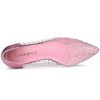 Allegra K Women's Pointed Toe Clear Rhinestone Ballet Flats - 4 of 4