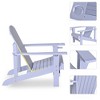 FONTOI Adirondack Chairs, Adirondack Chairs with Cup Holder, Outdoor Backyard Chairs with Reclining Seat Back for Garden, Gray, 28.5"*36.5"*38.25" - 3 of 4