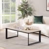 Rosary Blenn Industrial Coffee Table – Triangular Metal Frame - 2 of 4