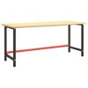 vidaXL Work Bench Frame Matte black and matte red Powder-coated metal - 2 of 2