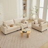 Mjkone Modern Extra-Large Corduroy Upholstered Modular Sectional Sofa Set,Deep Seat Sleeper Chair Indoor with Ottoman - 3 of 4