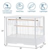 Bird Cage, Parakeet Budgie Cage, Large Wrought Iron Feeding Bird Cage with Rolling Stand and Detachable Tray for Mid-Sized Parrots Cockatiels - 3 of 4