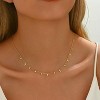 Colorful Beaded Necklace - Freshwater Pearl & Evil Eye Pendant, Stainless Steel 18K Gold Plated Y2K Trendy Jewelry for Women & Teen Girls - 2 of 4