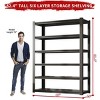 6 Tier Metal Storage Shelves for Garage, 2400LBS Heavy Duty Adjustable Utility Rack, Industrial Commercial Shelving Unit-The Pop Home - 4 of 4