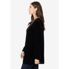 Roaman's Women's Plus Size Embroidered Velour Blouse - 4 of 4