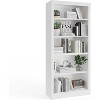 71 Inch High Bookcase, 5-Tier Wooden Bookshelf, Open Storage, White Modern Bookcase, Floor-to-ceiling Display Rack for Bedroom, Living Room ，Office - 4 of 4