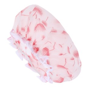 Unique Bargains Women's Dandelions Pattern Shower Cap Red 1 Pc - 1 of 3