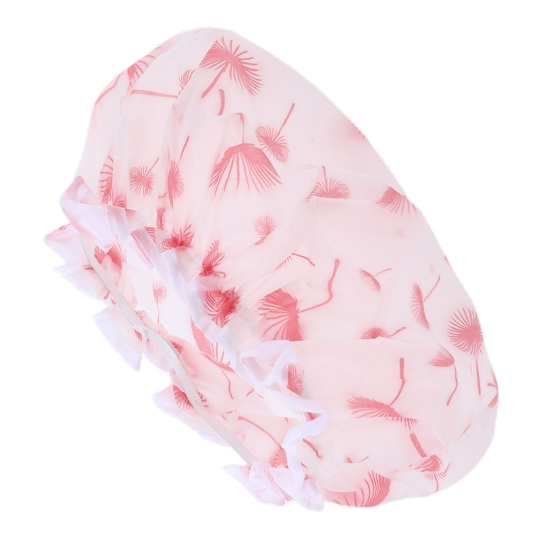 Unique Bargains Women's Dandelions Pattern Shower Cap Red 1 Pc