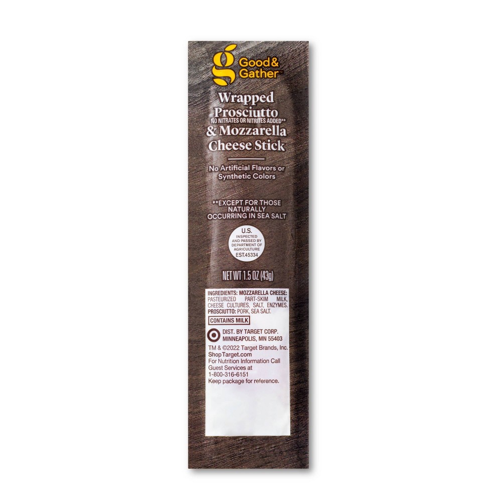 Wrapped Prosciutto and Mozzarella Cheese Stick - 1.5oz - Good & Gather™