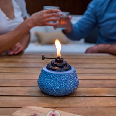 Blue Denim Adjustable Flame Stone Table Torch