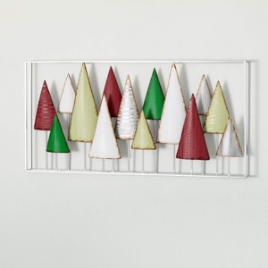 32" Sullivans Cone Tree Metal Christmas Wall Decor, Multicolor - 1 of 3