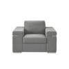 Linen Accent Chair with Removable Cushions, Full Foam Seat and Stainless Steel Legs for Living Room - 2 of 4